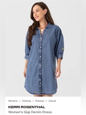 NWT Kerri Rosenthal Gigi Denim Dress